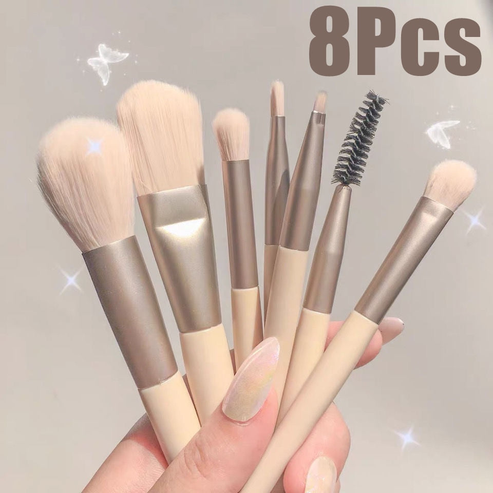 Professional Makeup Brushes Set - 8 Pieces - Megalithix